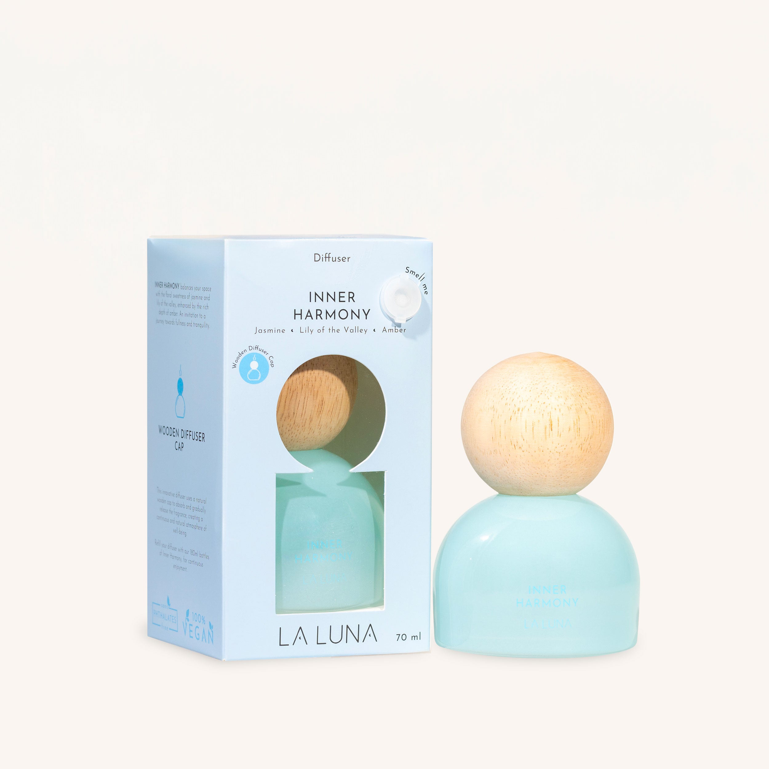 Diffuser with Wooden Cap INNER HARMONY | La Luna